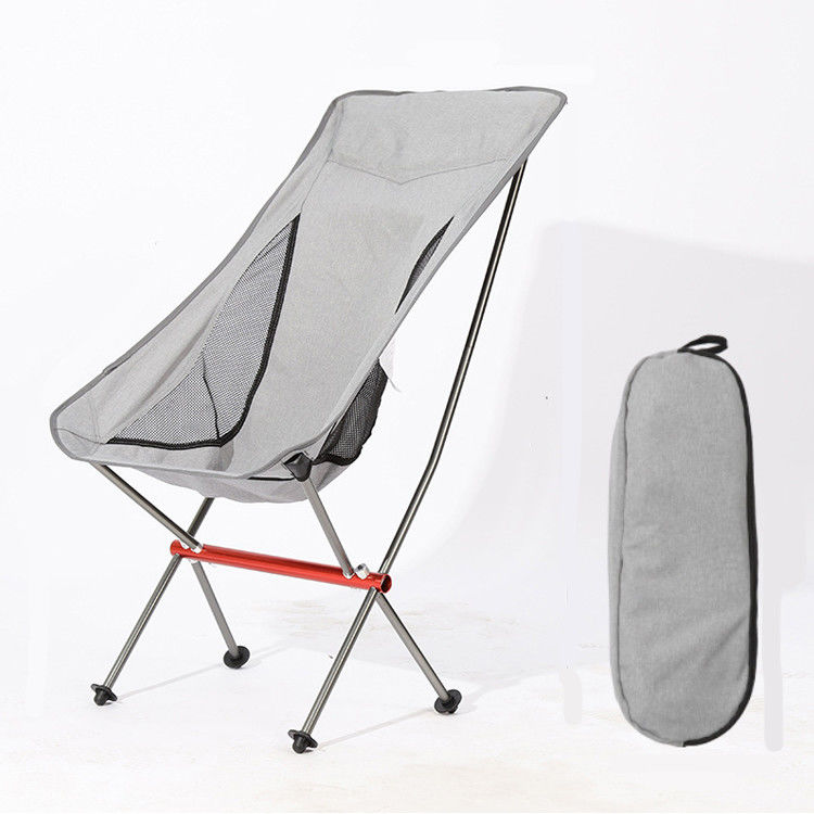 Excursiones al aire libre Viajes de aluminio de peso ligero de la parte posterior de la malla portátil plegable de acampada Moon Chair