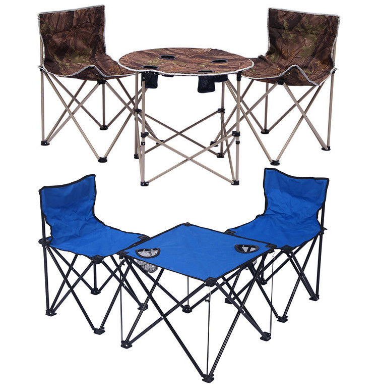 Pesca Camping Tejido de playa Doble Portable Silla y Mesa de Jardín para Adultos