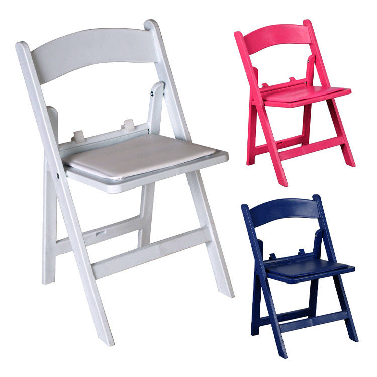 Sillones de comedor plegables de resina de plástico blanco portátil para bodas en hoteles