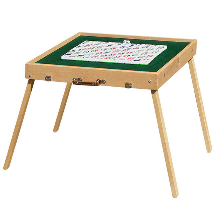 Panel de estilo de madera Mesa de Mahjong plegable portátil para eventos y reuniones de fiestas al aire libre