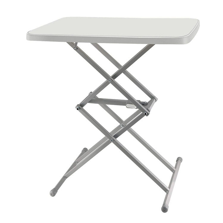 Mesa de café portátil para TV ajustable Cena y café en el jardín exterior
