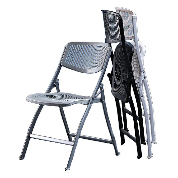 Banquetes al aire libre Eventos de plástico metal plegable silla de comedor blanca negra para el hotel de bodas